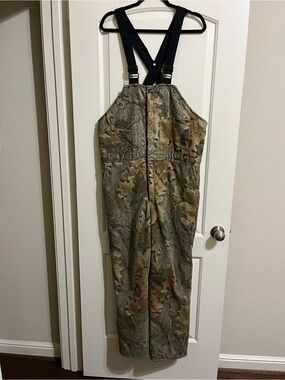 VINTAGE Walls Advantage Insulated Camouflage Bib Overalls Size Large